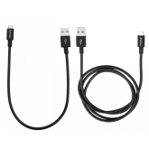 MICRO B USB CABLE SYNC & CHARGE 100CM BLACK + MICRO B USB CABLE SYNC & CHARGE 30CM BLACK 