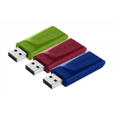 USB DRIVE 2.0 STORE  N  GO SLIDER 3 X 16GB (RED / BLUE / GREEN) 
