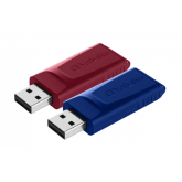 USB DRIVE 2.0 STORE  N  GO SLIDER 2 X 32GB (RED / BLUE) 