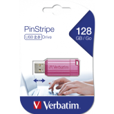 USB DRIVE 2.0 PINSTRIPE 128GB STORE N  GO HOT PINK 