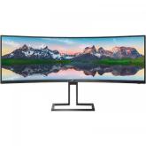 MONITOR Philips 498P9 48.8 inch, Panel Type: VA, Backlight: WLED ,Resolution: 5120x1440, Aspect Ratio: 32:9, Refresh Rate:70Hz, Responsetime GtG: 5 ms, Brightness: 450 cd/m², Contrast (static): 3000:1,Contrast (dynamic): 80M:1, Viewing angle: 178/178, Col