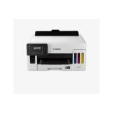 Imprimanta inkjet CISS color Canon Maxify GX5040, dimensiune A4, duplex, viteza 24 ppm alb-negru, 15.5 ppm color, rezolutie 600x1200dpi, alimentare hartie 250+100 coli, format hartie: A4, LTR, A5, B5, interfata: USB, retea, WIFI, consumabile:GI-46BK, GI-4