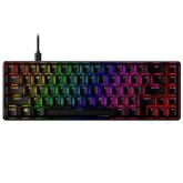 Tastatura HP HyperX Alloy 65 AUQ, Tastatura mecanica, Cablu USB Type-C detasabil, Iluminare RGB, Anti-Ghosting, HyperX RED, Neagra