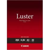 Hartie Hârtie fotografică Pro Luster (LU-101) A3, lucios, Luminozitate ISO: 92, grosime: 0.26mm, Greutate: 260g/mp, 20 coli.