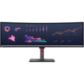 Monitor Lenovo ThinkVision P49w-30, 49'' IPS, DQHD (5120x1440), Anti- glare, 32:9, Curvature: 3800R, Brightness: 350 nits, Contrast ratio: 2000:1, Refresh Rate: 60Hz, Response time: 4 ms (Extreme mode) / 6 ms (Typical mode), Dot / Pixel Per Inch: 109 dpi,