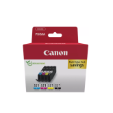 CANON pachet cerneala CLI-551 MULTIPACK, capacitate: black (304 pages, 7ml), cyan (304 pages, 7ml), magenta (304 pages, 7ml), yellow (304 pages, 7ml), Compatibil cu: MG5650, PIXMA iP7240, PIXMA iP7250, PIXMA iP8750, PIXMA iX6850, PIXMA MG5440, PIXMA MG545