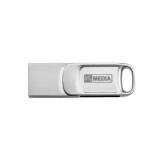 USB Flash Drive MyDual, USB 2/USB C, 32GB, Silver 