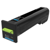LEXMARK 72K0X20 laser toner cyan de capacitate mare,  22 k pagini, compatibilitate CS820de / CS820dte / CS820dtfe