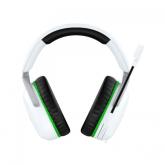 Casti gaming cu fir HyperX CloudX Stinger 2 Xbox/PC, jack 3,5mm pentru conectare direct la controller, drivere 50mm, slidere gradate, microfon cu noise cancelling, spuma cu memorie, alb
