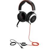 CASTI Jabra  EVOLVE 80 MS Stereo USB Headband Active Noise cancelling USB connector with mute-button and volume control on the cord 