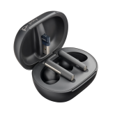 Poly Voyager Free 60+ UC M Carbon Black Earbuds +BT700 USB-C Adapter +Touchscreen Charge Case