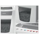 Distrugator manual documente Leitz IQ Office Pro,  7 coli, P5+, micro-cut (tip particulei), cos 30 coli, alb, Leitz 