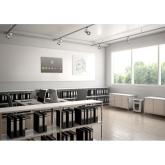 Distrugator manual documente Leitz IQ Office Pro,  7 coli, P5+, micro-cut (tip particulei), cos 30 coli, alb, Leitz 