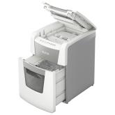 Distrugator automat documente Leitz IQ  Small Office , 100 coli, P5, micro-cut (tip particule), cos  34 litri, alb-gri, Leitz 