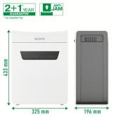 Distrugator manual documente Leitz IQ Protect  8X ,  8 coli, P4, cross-cut (tip confeti), cos  14 litri, alb, Leitz 