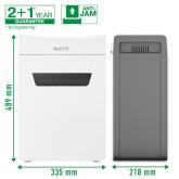 Distrugator manual documente Leitz IQ Protect  6M , 6 coli, P5, micro-cut (tip particule), cos  18 litri, alb, Leitz 