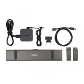 DOCKING Station ASUS compatibil ASUS, conectare PC prin andocare la NB, USB 3.0 x 4, USB Type C x 1,  RJ-45, negru, 
