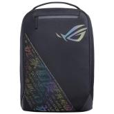 BP1501G ROG BACKPACK 15_17, Black, Holographic Edition,  Stylish, gaming-inspired design with the cyber-text pattern and ROG Logo, Quick- access exterior pocket for your essential accessories, Generous 18L interior for easy transport of an up to 17’’ note