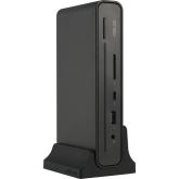 ASUS Triple Display USB-C Dock DC300, Permite opt conexiuni la periferice în același timp, USB-A și USB-C acceptă transfer de date de până la 10 Gbps, Puterea USB-C de până la 90 W