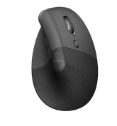 LOGITECH Lift Vertical Ergonomic Mouse for Business - GRAPHITE / BLACK - 2.4GHZ/BT - EMEA - B2B