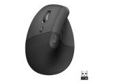 LOGITECH Lift Vertical Ergonomic Mouse for Business, Left - GRAPHITE / BLACK - 2.4GHZ/BT - EMEA - B2B,LEFT