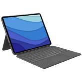 Logitech Combo Touch Detachable keyboard case with trackpad for iPad Pro 12.9-inch (5th and 6th gen) - Grey - UK