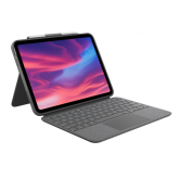 Logitech Combo Touch Detachable backlit keyboard case with trackpad and Smart Connector for iPad (10th gen) - Oxford Grey - UK