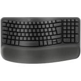 LOGITECH Wave Bluetooth ergonomic keyboard - GRAPHITE - US INT'L - B2B