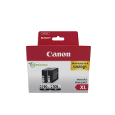 CANON pachet cartuse cerneala PGI-2500XL BLACK 2-PACK, capacitate: 2x black (2500 pages, 70.9ml), Compatibilitate: MAXIFY iB4050, MAXIFY iB4150, MAXIFY MB5050, MAXIFY MB5150, MAXIFY MB5155, MAXIFY MB5350, MAXIFY MB5450, MAXIFY MB5455