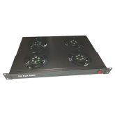 Ventilator 4 fan + cablu alimentare 1,5m , 1U , negru - DATEUP 