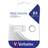 USB DRIVE 2.0 METAL EXECUTIVE 64GB SILVER 