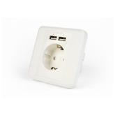 ADAPTOR EU GEMBIRD, Socket EU, conectare prin Socket UK (T), 13 A, fara protectie, alb, 