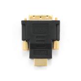 ADAPTOR video GEMBIRD, HDMI (T) la DVI-D SL (T), conectori auriti, black, 