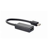 ADAPTOR video GEMBIRD, Mini-DisplayPort (T) la HDMI (M), rezolutie maxima 4K (3840 x 2160) la 30Hz, black, 