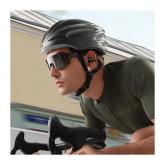 CASTI Baseus  MC1 Open-Ear TWS, pt smartphone, wireless, bluetooth 5.4, dual-mic pe casca, 8 ore durata baterie, negru 