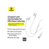 CASTI Baseus Encok CZ19, in ear, pt smartphone, microfon pe casca, conectare prin cablu USB Type-C, alb 