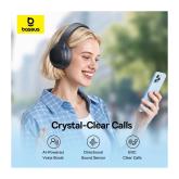 CASTI Baseus Bowie Bass BH1 Lite Wireless Noise Cancelling, over ear, 40mm Dynamic Drivers, autonomie 80 ore, microfon pe casca, conectare prin Bluetooth 6.0, negru 