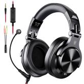 Casca OneOdio cu fir detasabil, tip over ear, utilizare profesionala, DJ, multimedia, conectare prin Jack 3.5 mm | Jack 6.35 mm, difuzor 40 mm, impedanta 32 Ohm, negru, 
