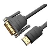 CABLU video Vention, HDMI(T) la DVI-D(T) 24+1 pin, 5m, rezolutie 4K la 60Hz, PVC, negru, 