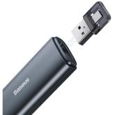 PRESENTER laser Orange Dot Baseus RF2.4GHz, laser rosu, distanta maxima 100m, transmitator USB/USB Type-C, gri 