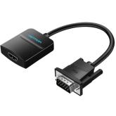 Convertor video Vention, VGA(T) la HDMI (M), 0.15m, rezolutie maxima 1080p la 60 Hz, nu, cupru, invelis PVC si ABS, negru, 