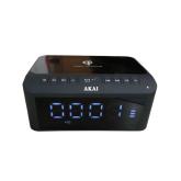 Radio cu ceas Akai USB/BT AKAI ACRB-1000, Wireless Fast Charging, Bluetooth V5.1, Bluetooth 8 m, Telescopic antenna, AUX in input, USB slot 1 charging function, USB slot 2 playing function, Power Source AC110 240~50/60Hz, Power Consumption 11W, RMS power 