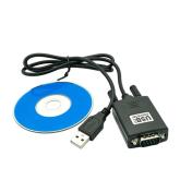 ADAPTOR USB SPACER, USB 2.0 (T) la Serial DB9M (9-pin)(RS232)(T), cu cablu 30cm, negru, 