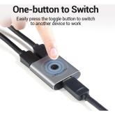 SWITCH video Vention, HDMI(M) la 2 x HDMI(M), bi-directional, rezolutie 4K la 60Hz, aluminiu, gri, 