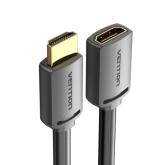Cablu video Vention, HDMI(T) la HDMI(M), 1.m, rezolutie maxima 4K la 60Hz, conectori auriti, cupru, invelis PVC, negru, 