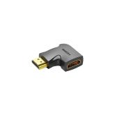 Adaptor video Vention, HDMI(T) la HDMI(M), rezolutie maxima 4K la 60Hz, conectori auriti, unghi 90 grade, invelis PVC, negru, 