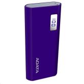 POWER BANK ADATA 12500mAh, 2 x USB, digital display pt. status baterie, P12500D 12.500 mAh, 2.1A out, purple, 