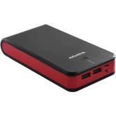 POWER BANK ADATA 20.100 mAh, USB 2.0 x 2, incarcare prin micro-USB, 5 V, 2.1 A, negru-rosu, 
