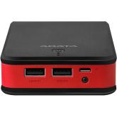 POWER BANK ADATA 20.100 mAh, USB 2.0 x 2, incarcare prin micro-USB, 5 V, 2.1 A, negru-rosu, 