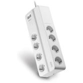 Prelungitor APC cu protectie 8 prize Schuko cablu ≤2.0m  alb
